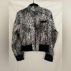 Members Only Animal Print Bomber Style Jacket - Size XL